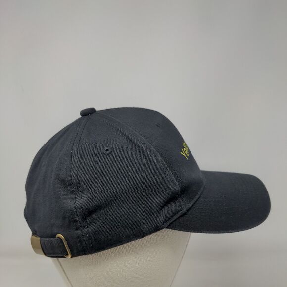 Yellow Pine Slideback Hat Black One Size Adjustable Vented Holes 6 Panel Cotton - Picture 4 of 7